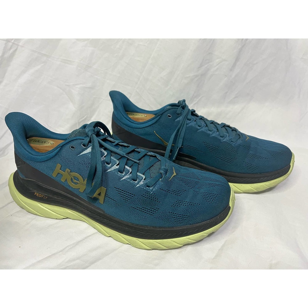 HOKA One/One Pro Fly Mach 4 Blue/Green Running Sneakers 10.5D